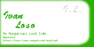 ivan loso business card